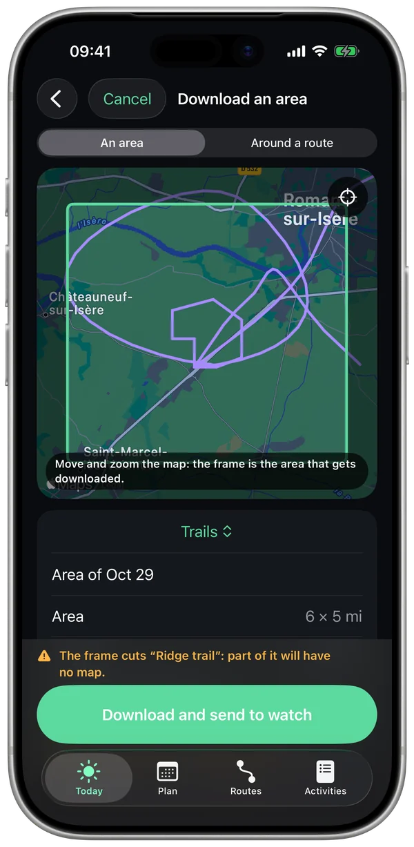 Download a map area
