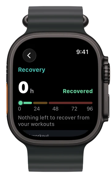 Recovery on Apple Watch: 18 h, Low need